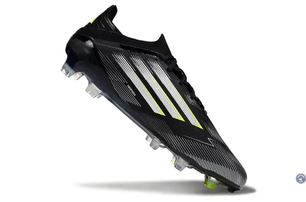 F50 Elite Lacets FG - Noir/Argenté/Jaune Fuo