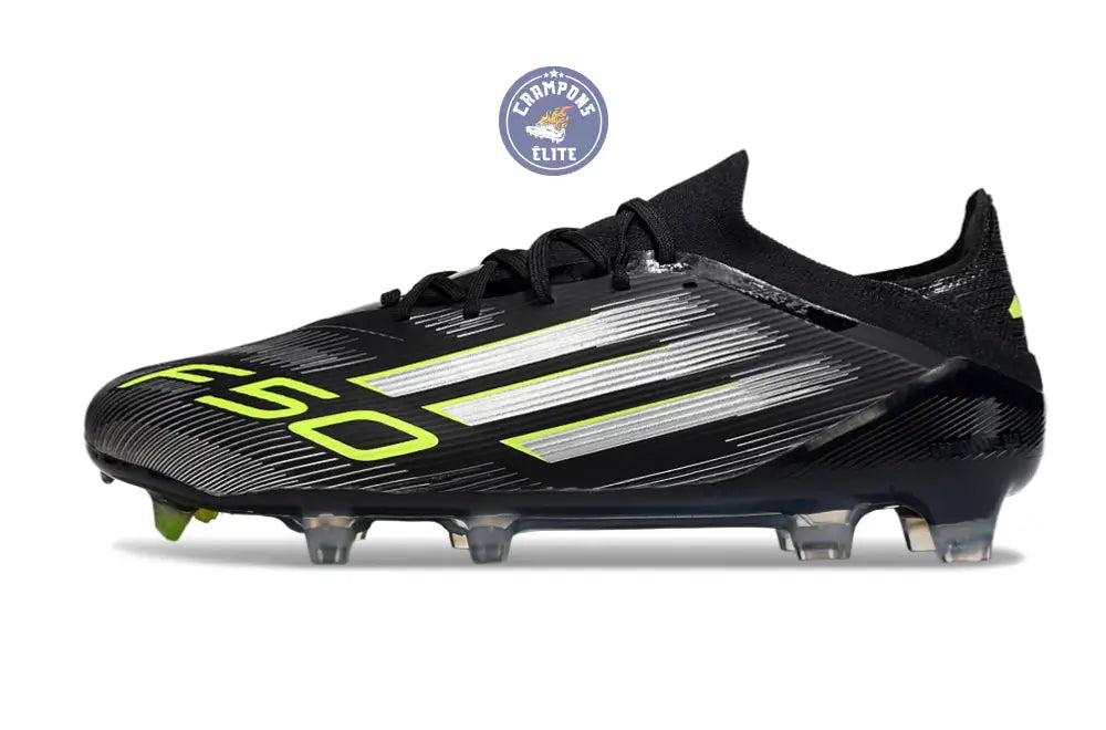 Image of F50 Elite Lacets FG - Noir/Argenté/Jaune Fuo