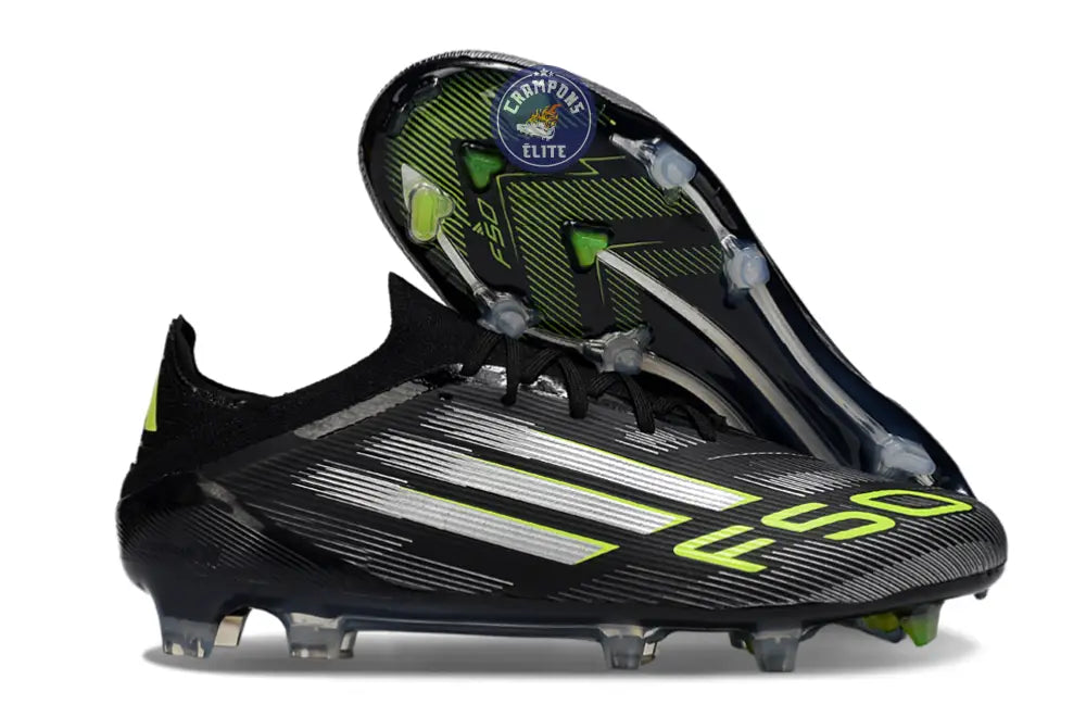 Image of F50 Elite Lacets FG - Noir/Argenté/Jaune Fuo