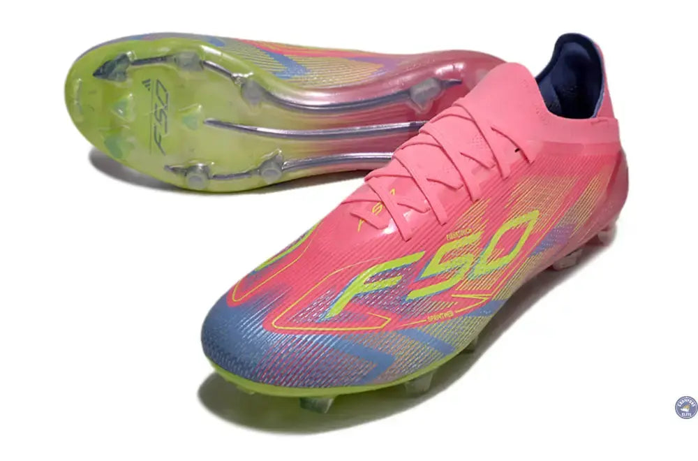 Image of F50 Elite Lacets FG Mystic Victory - Rose/Vert/Blue Fusion