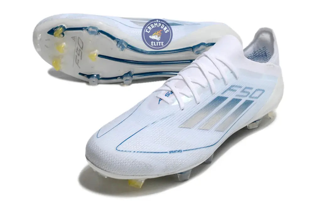 Image of F50 Elite Lacets FG Polar Victory - Blanc/Argenté/Bleu