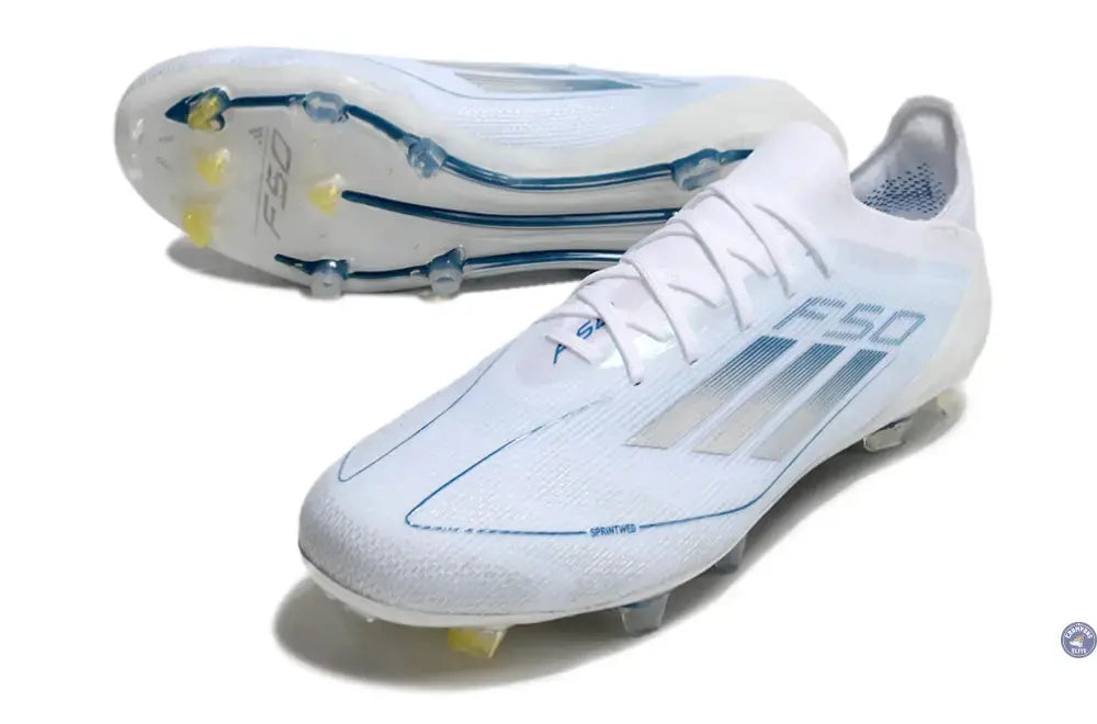 Image of F50 Elite Lacets FG Polar Victory - Blanc/Argenté/Bleu