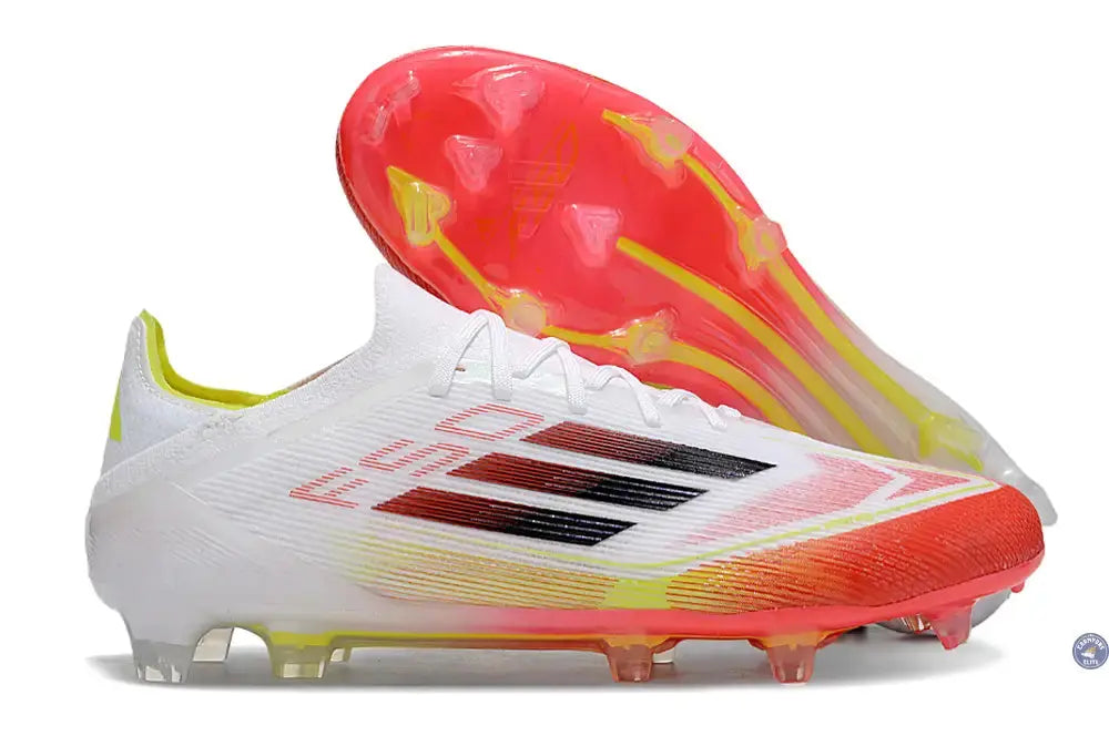 Image of F50 Elite Lacets FG Pure Victory - Blanc/Noir/Jaune