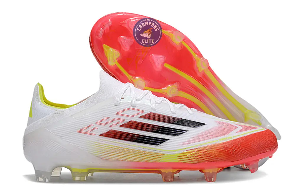 Image of F50 Elite Lacets FG Pure Victory - Blanc/Noir/Jaune