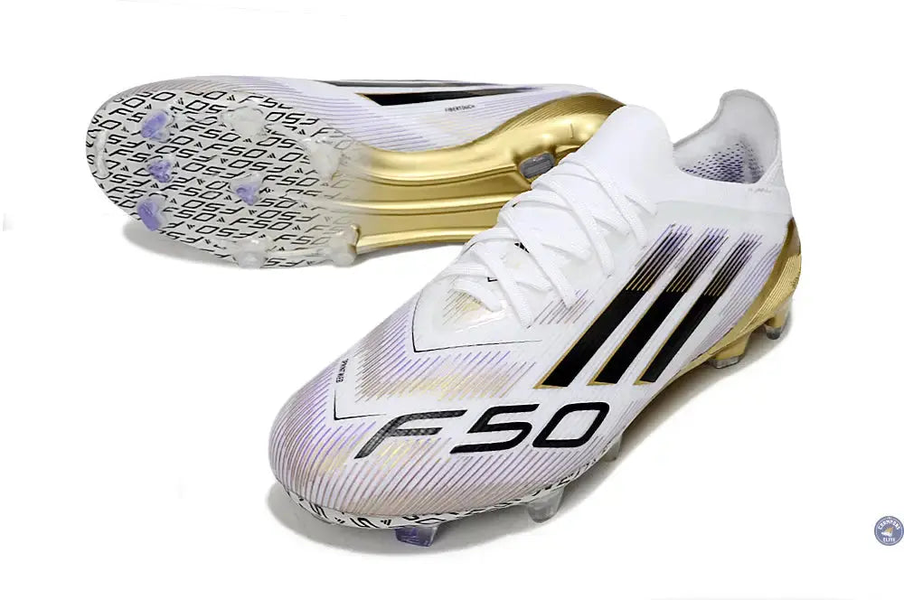 Image of F50 Elite Lacets FG Road to Glory - Blanc/Noir/Doré