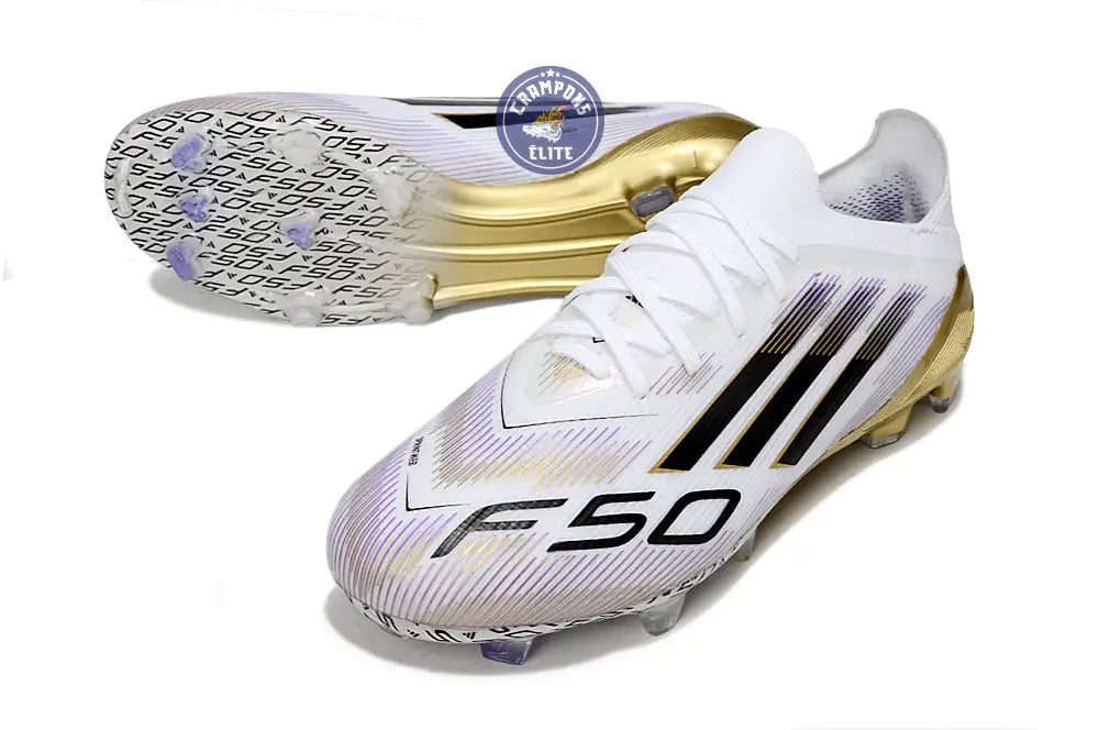Image of F50 Elite Lacets FG Road to Glory - Blanc/Noir/Doré