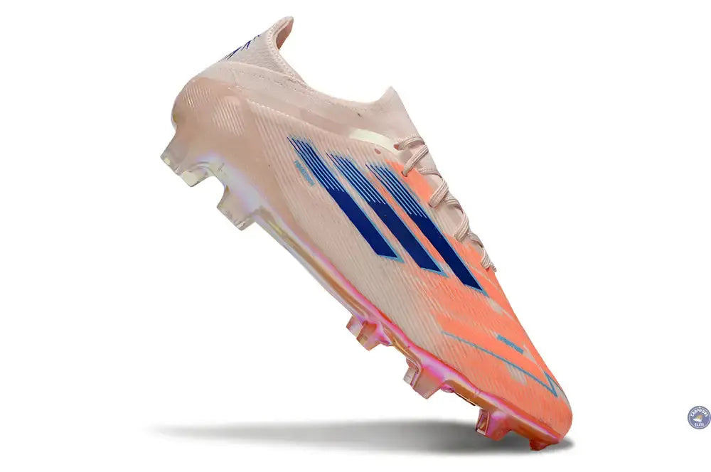F50 Elite Lacets FG - Beige/Orange/Bleu