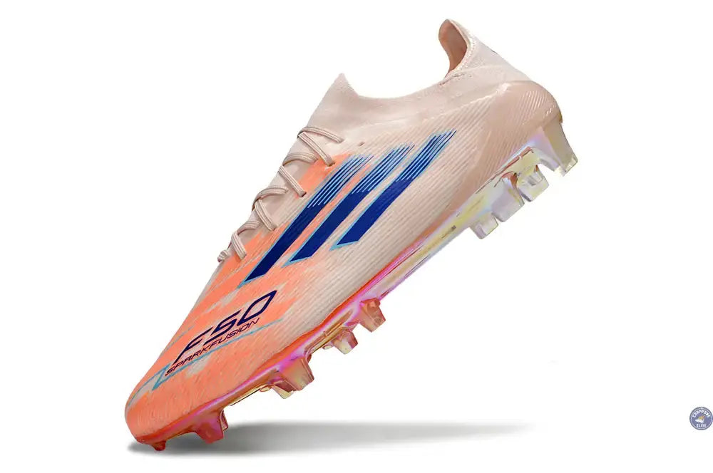 F50 Elite Lacets FG - Beige/Orange/Bleu