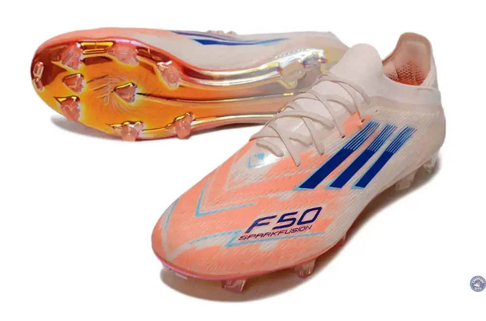 Image of F50 Elite Lacets FG - Beige/Orange/Bleu