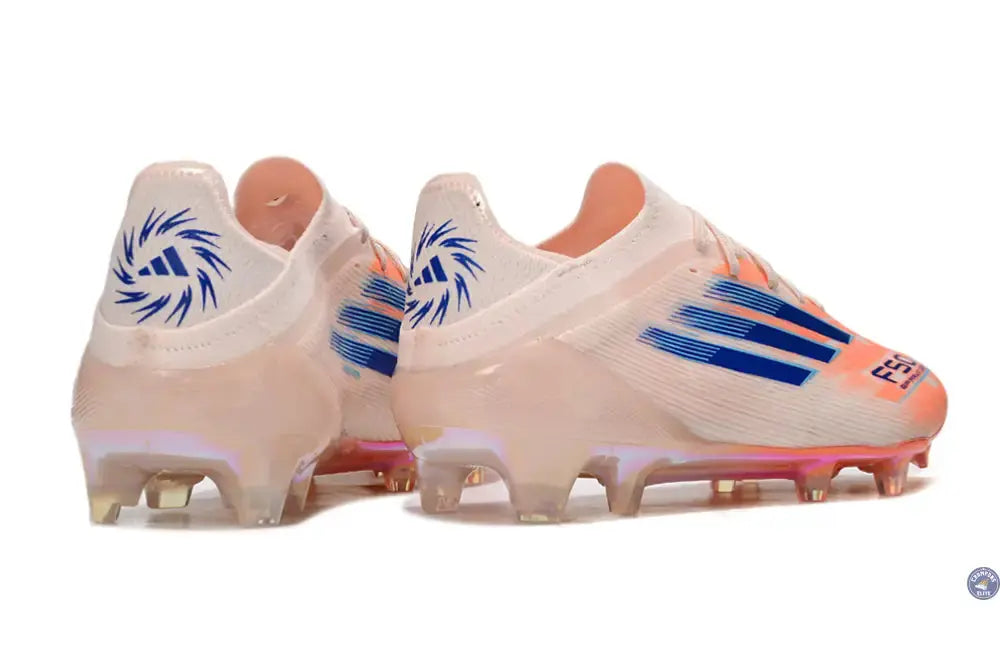 F50 Elite Lacets FG - Beige/Orange/Bleu
