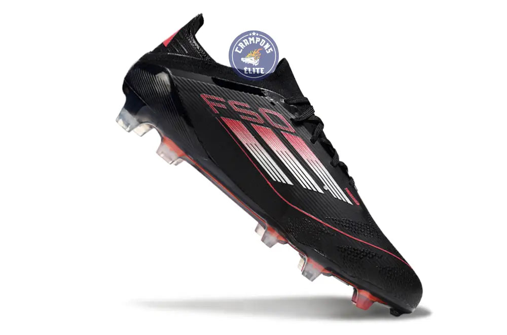 Image of F50 Elite Lacets FG Stealth Victory - Noir/Argenté/Lucid Red