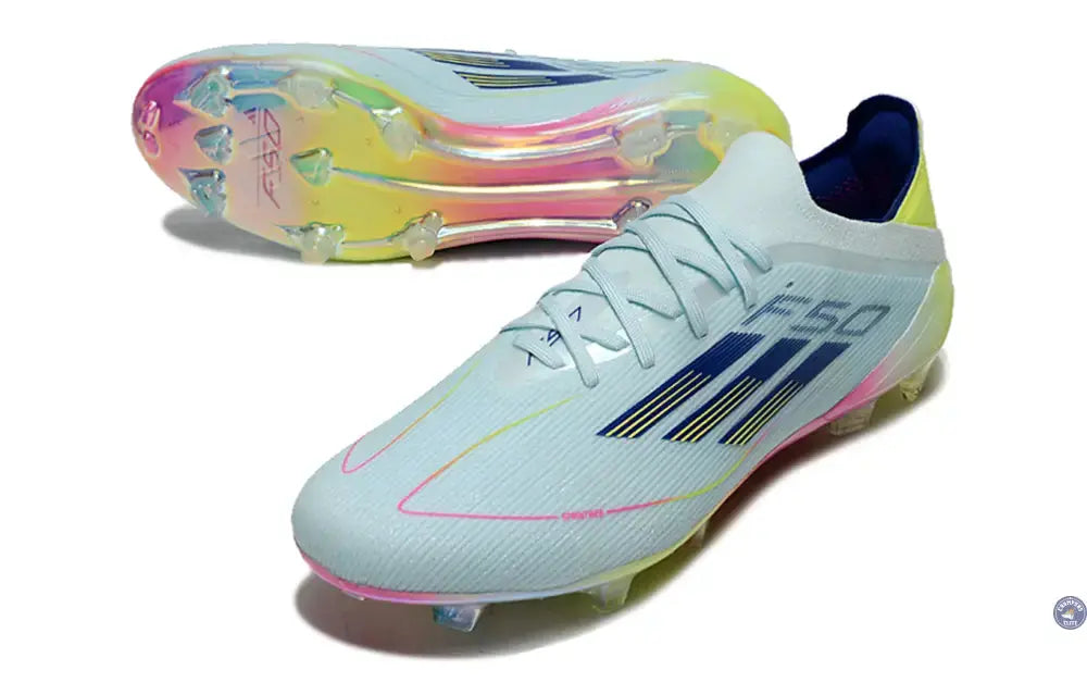 Image of F50 Elite Lacets FG Stellar Icon - Almost Blue/Bleu/Jaune