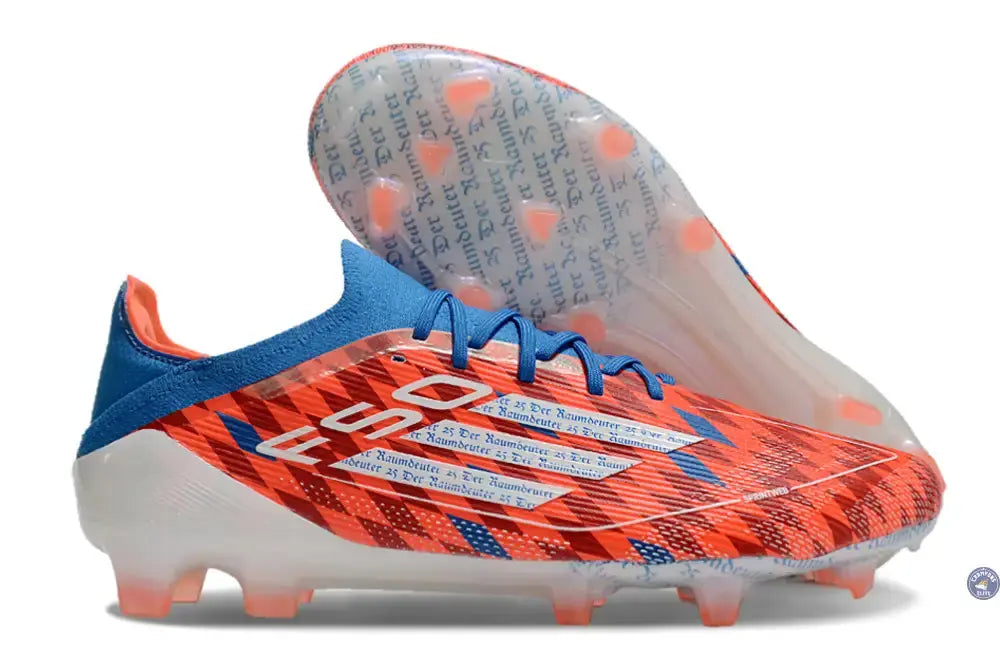 F50 Elite Lacets FG Thomas Müller Raumdeuter - Rouge/Blanc/Bleu ÉDITION LIMITÉE