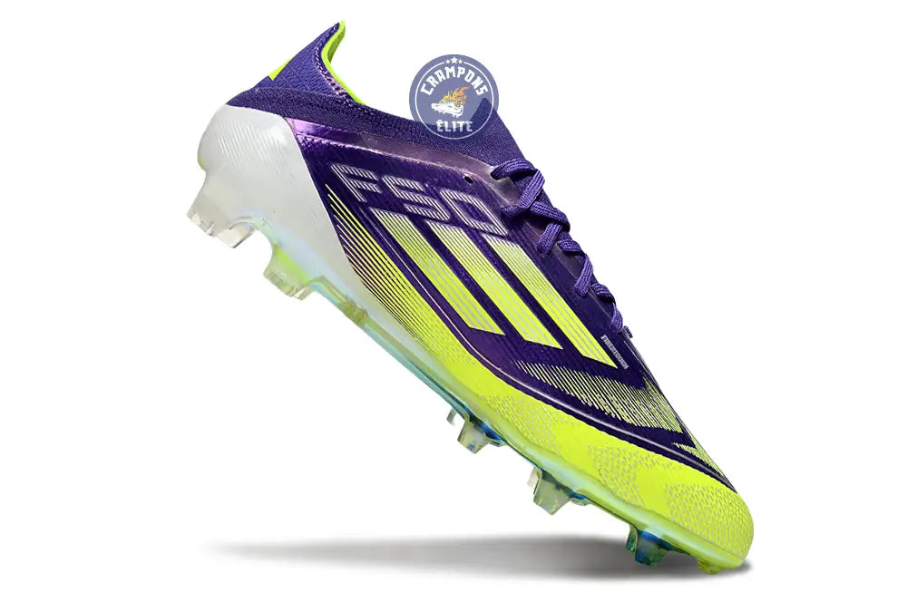 Image of F50 Elite Lacets FG - Violet/Jaune Fluo/Blanc