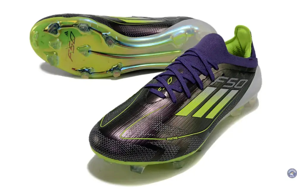 Image of F50 Elite Lacets FG - Violet/Jaune Fluo/Gris