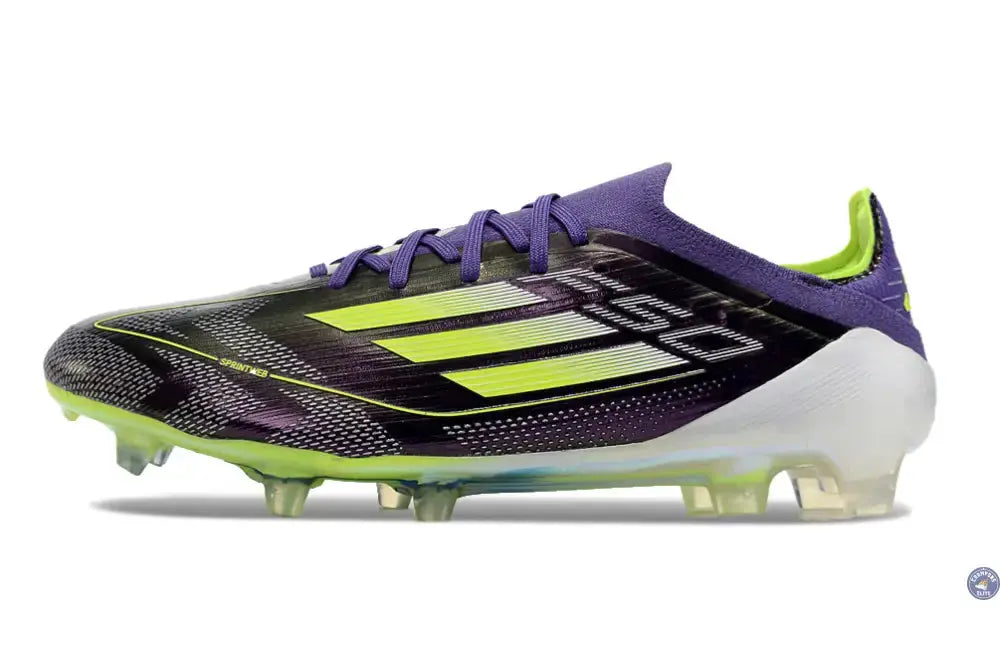 Image of F50 Elite Lacets FG - Violet/Jaune Fluo/Gris