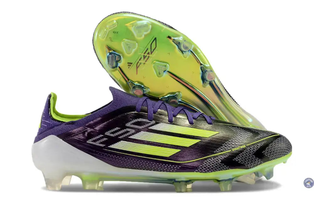 Image of F50 Elite Lacets FG - Violet/Jaune Fluo/Gris