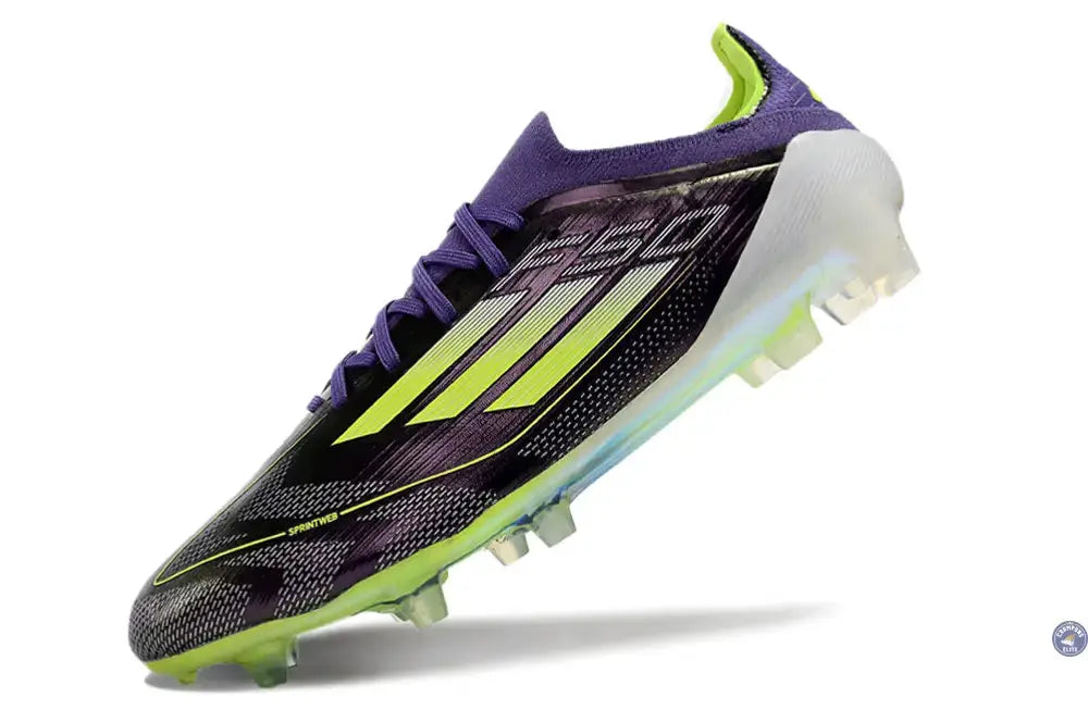 Image of F50 Elite Lacets FG - Violet/Jaune Fluo/Gris