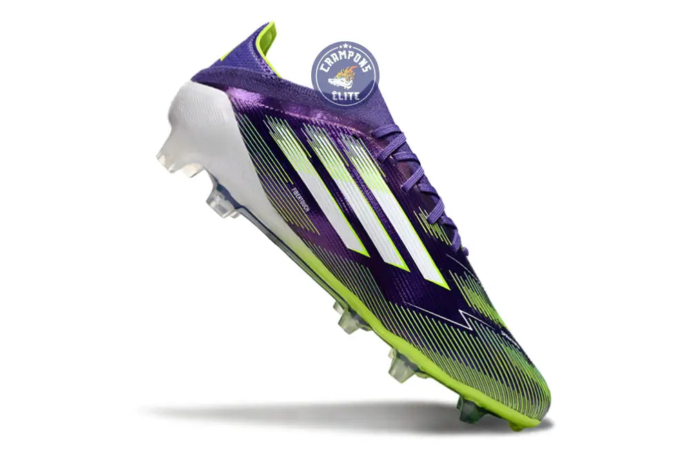 Image of F50 Elite Lacets FG - Violet/Vert Fluo/Gris