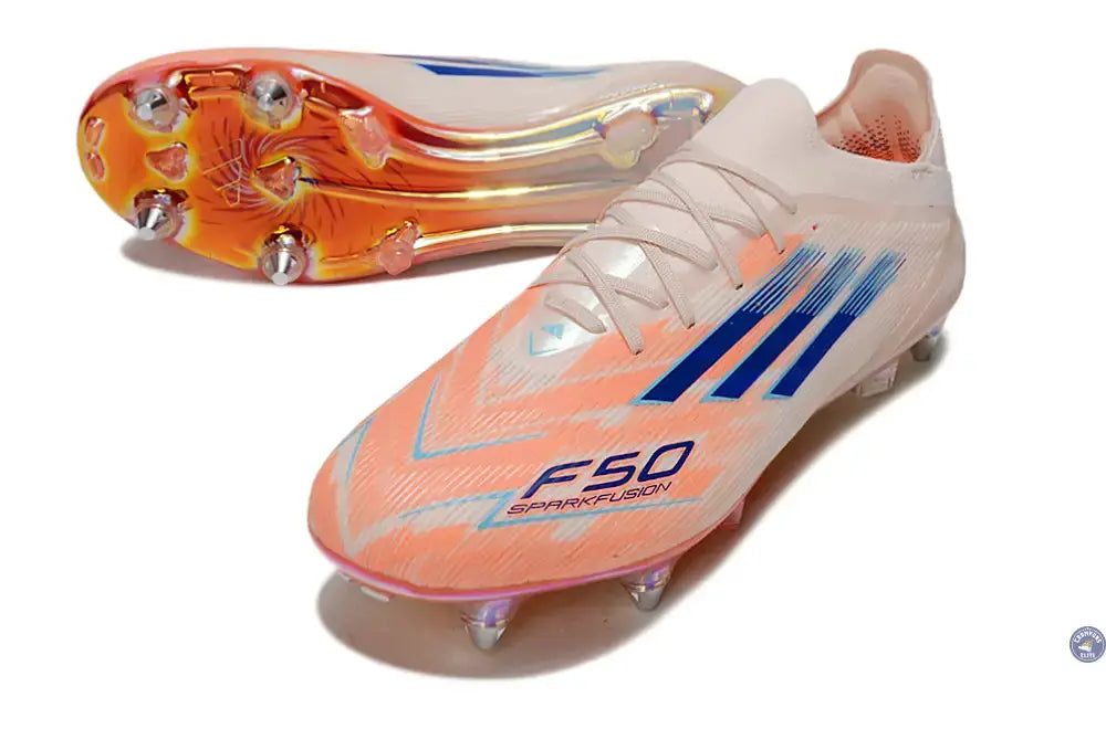 Image of F50 Elite Lacets SG - Beige/Orange/Bleu