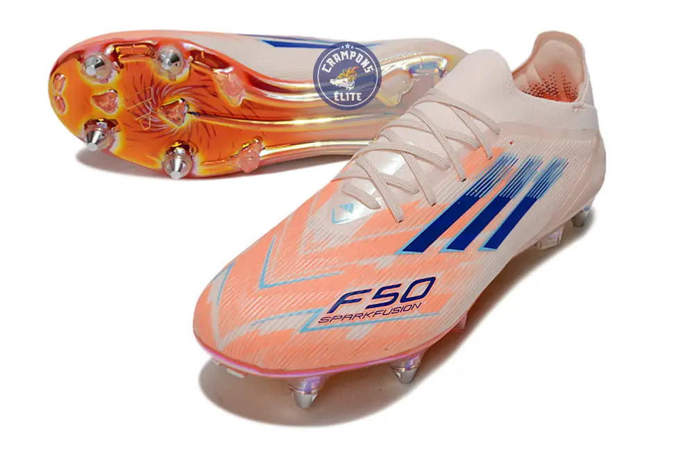 Image of F50 Elite Lacets SG - Beige/Orange/Bleu