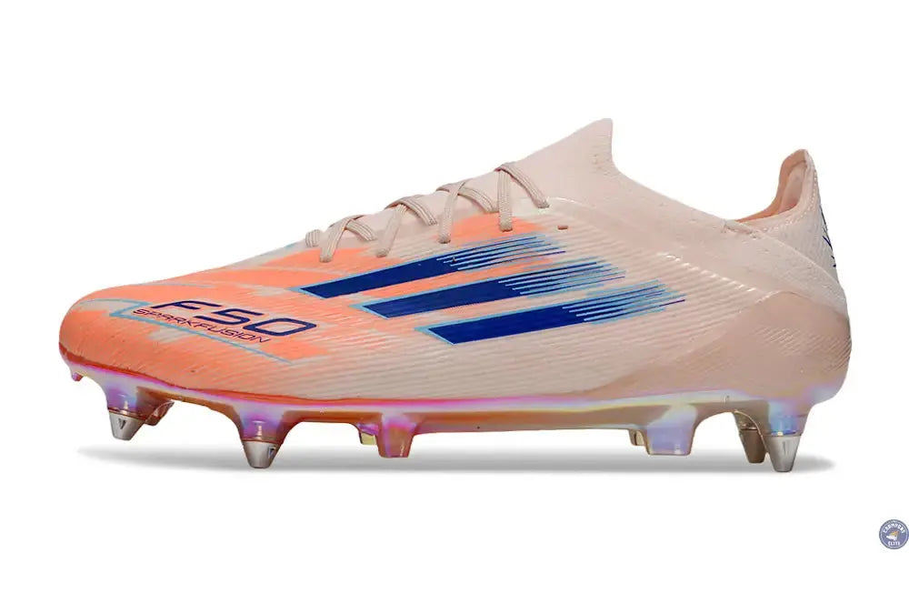 F50 Elite Lacets SG - Beige/Orange/Bleu