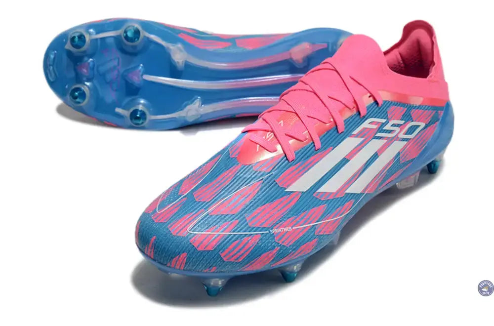 Image of F50 Elite Lacets SG Reemergence - Bleu/Blanc/Rose