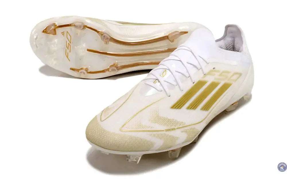 Image of F50 Elitee Lacets FG - Blanc/Doré