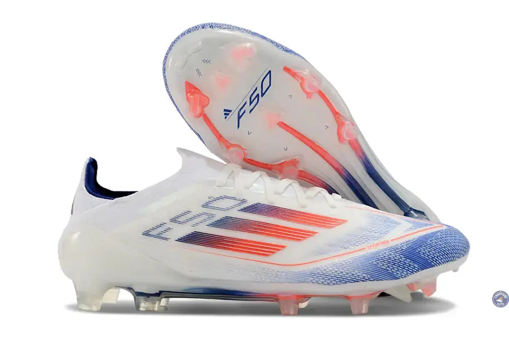 Image of F50 Elitee Lacets FG - Blanc/Orange/Bleu