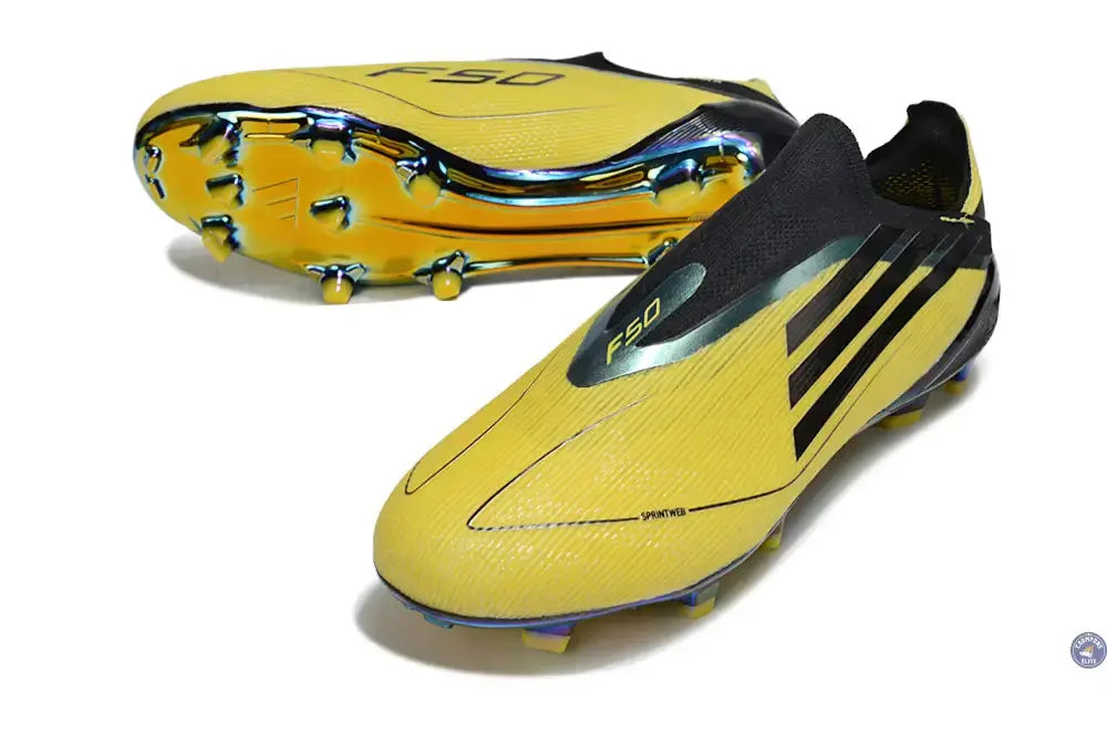 F50 Laceless Elite Adizero 2010 FG Remake - Jaune/Noir ÉDITION LIMITÉE