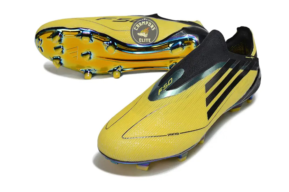 Image of F50 Laceless Elite Adizero 2010 FG Remake - Jaune/Noir ÉDITION LIMITÉE