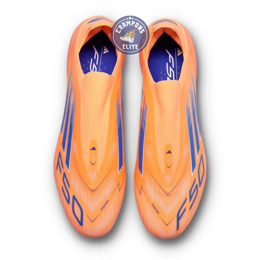 F50 Laceless Elite FG Coral Blaze - Orange/Noir