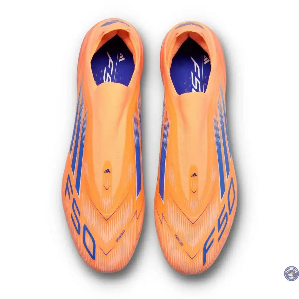 Image of F50 Laceless Elite FG Coral Blaze - Orange/Noir