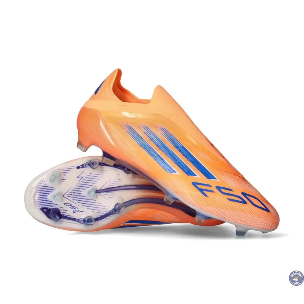 F50 Laceless Elite FG Coral Blaze - Orange/Noir
