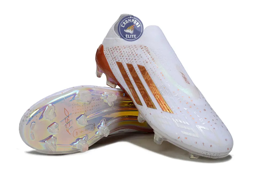 F50 LACELESS ELITE FG x MOHAMED SALAH AFCON - BLANC/BRONZE ÉDITION LIMITÉE