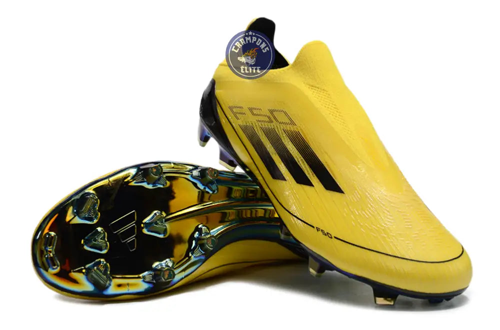 Image of F50 Laceless FG Champions League - Jaune/Noir