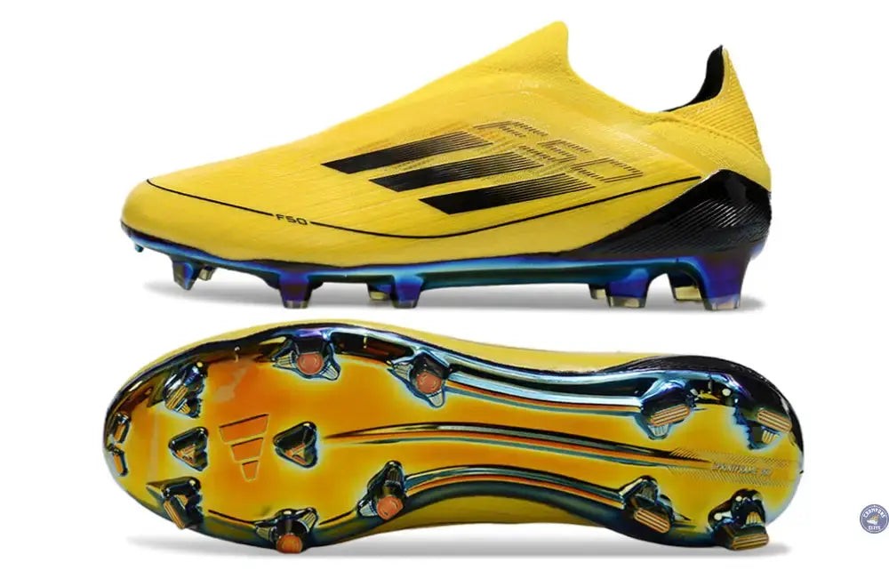 Image of F50 Laceless FG Champions League - Jaune/Noir