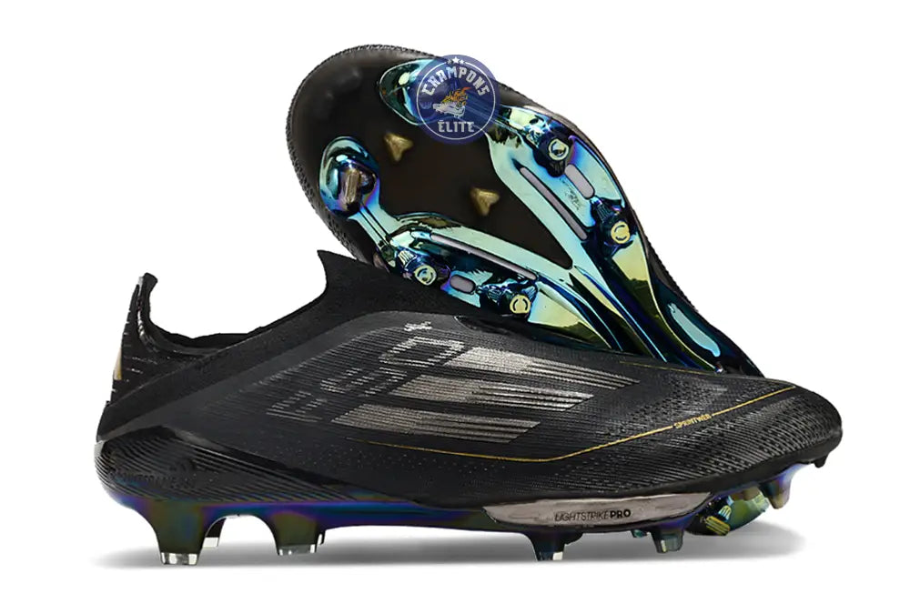 F50 + Laceless FG Dark Spark - Noir/Argenté/Doré