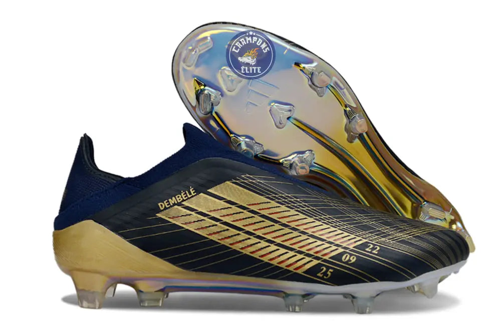 Image of F50 Laceless FG Édition spéciale OUSMANE DEMBÉLÉ BALLON D’OR - BLEU FONCÉ/OR