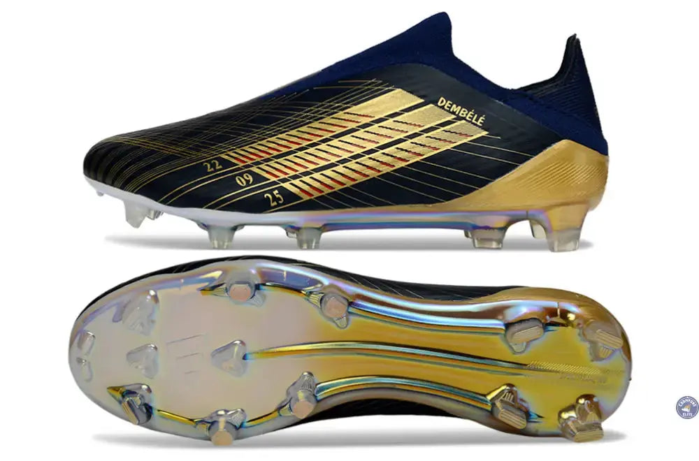 Image of F50 Laceless FG Édition spéciale OUSMANE DEMBÉLÉ BALLON D’OR - BLEU FONCÉ/OR
