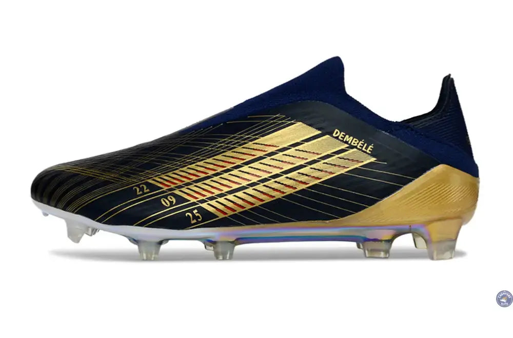 Image of F50 Laceless FG Édition spéciale OUSMANE DEMBÉLÉ BALLON D’OR - BLEU FONCÉ/OR