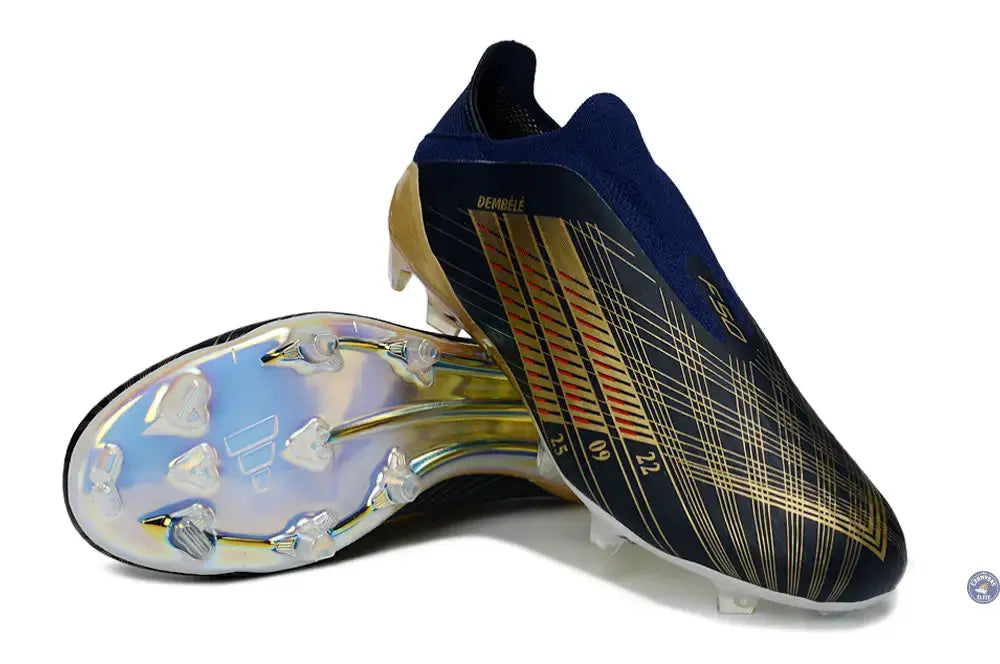Image of F50 Laceless FG Édition spéciale OUSMANE DEMBÉLÉ BALLON D’OR - BLEU FONCÉ/OR