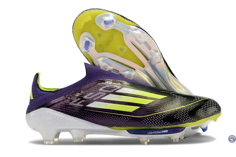 Image of F50 + Laceless FG Fast Reborn - Violet/Blanc/Lucid Lemon ÉDITION LIMITÉE