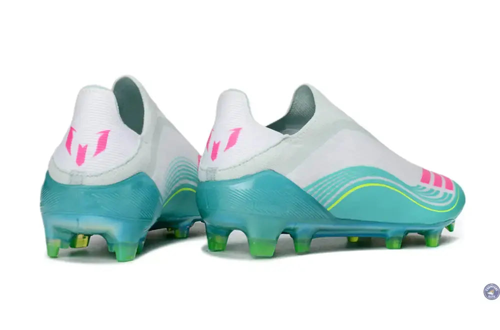F50 Laceless FG Messi - Turquoise/Blanc/Rose
