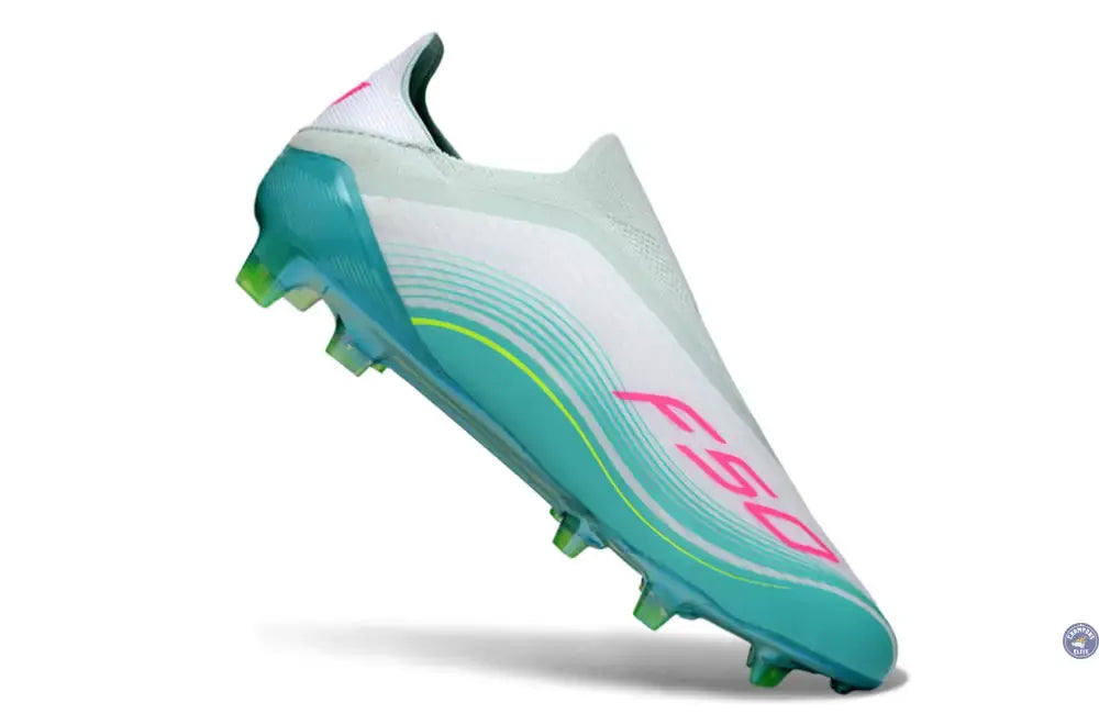 F50 Laceless FG Messi - Turquoise/Blanc/Rose