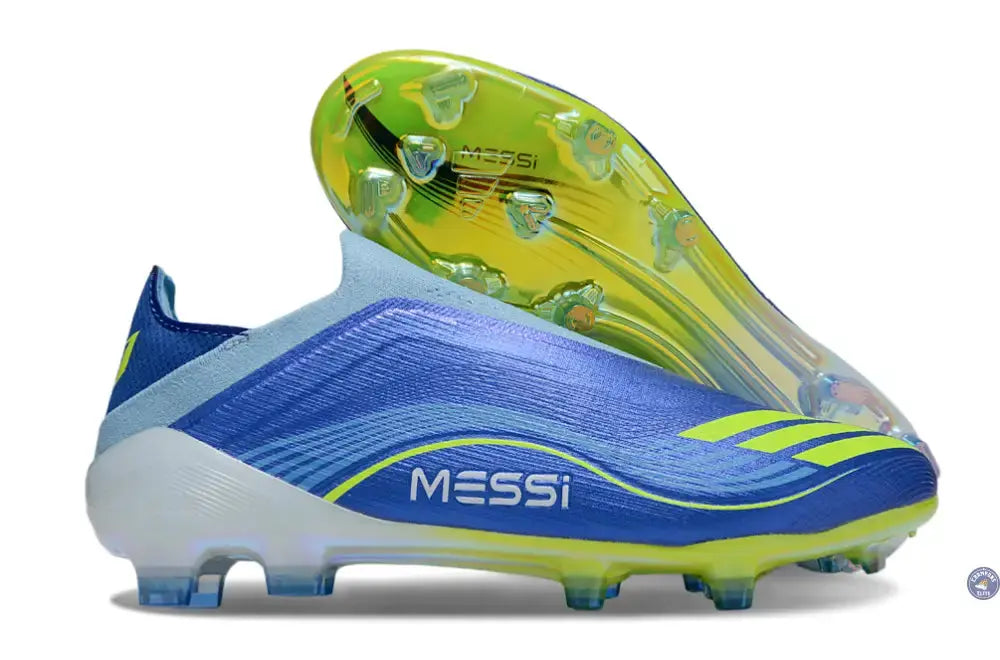 F50 Laceless FG Messi - Bleu/Jaune