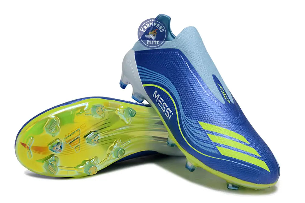 F50 Laceless FG Messi - Bleu/Jaune