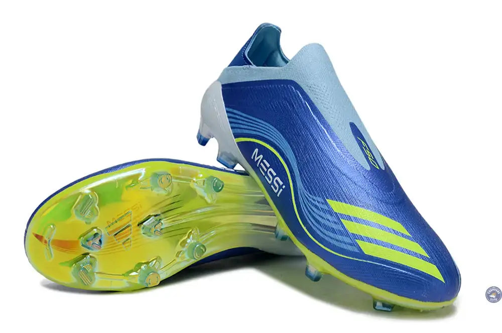 F50 Laceless FG Messi - Bleu/Jaune