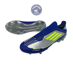 Image of F50 Laceless MESSI Elite FG LA VIDA RAPIDA - ARGENTÉ/JAUNE/BLEU