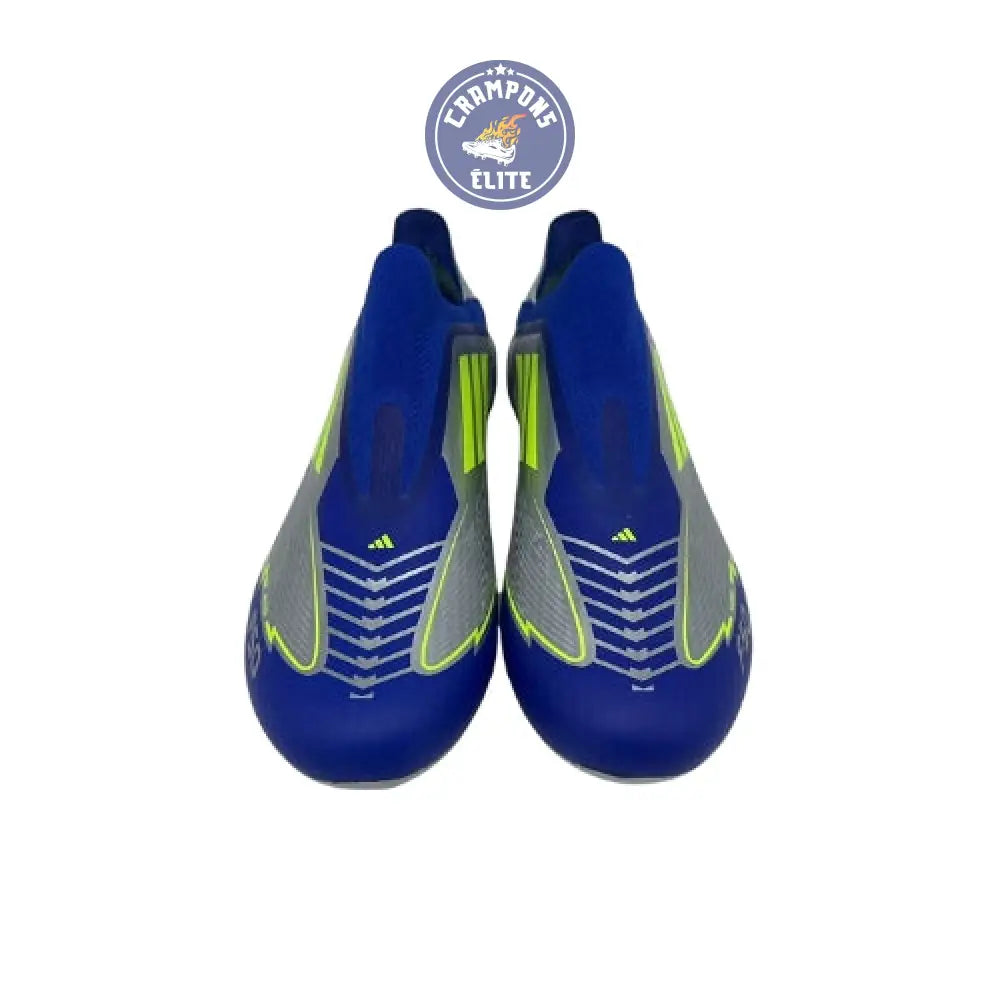 Image of F50 Laceless MESSI Elite FG LA VIDA RAPIDA - ARGENTÉ/JAUNE/BLEU